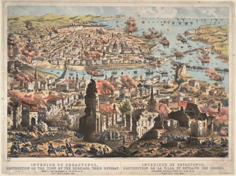 Interior of Sevastopol, Destruction of the Town by the Russians, Their Retreat