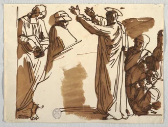 Cartoons of Death of Ananias and St. Paul, after Raphael, ca. 1820
