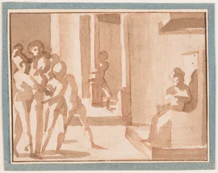 Drawing, Christ before Caiphas, 1550–1600