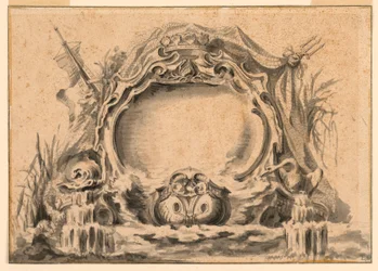 Copy of an escutcheon in one of the fetes publications, ca. 1740