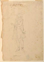 Costume Design: A Man of the World for a Ballet, ca. 1720