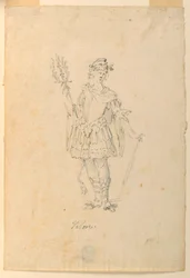Costume Design: Valor for a Ballet, ca. 1720