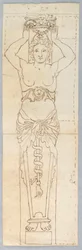 Design for a Caryatid, 18th century