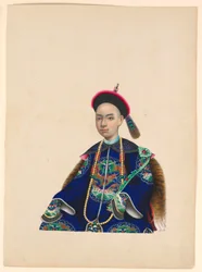 Miniature, Portrait of Seated Man, ca. 1820–60
