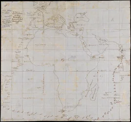 A Chart Tracking the Voyage of the Ship, Edwin Fox from Portsmouth