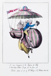 A New Conveyance in the Regions of Folly, or the Ladies Balloon Dress for the Year 1786
