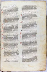 A Page from the 11th Century Bible Introducing the Various Books of the Old Testament