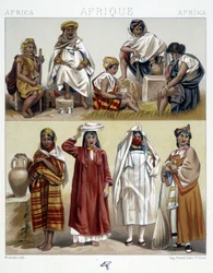 Algeria and Tunisia, Popular Costumes - in “Le Costume Historique” by Racinet