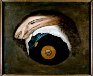 Anamorphic portrait of Charles I