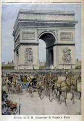 Arrival of Russian Emperor Nicholas II in Paris - in 