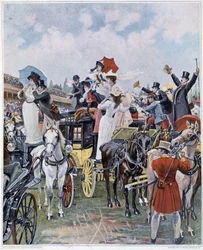 At the races: the arrival of the favorite