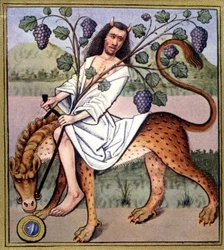 Bacchus - reproduction from 15th century illumination
