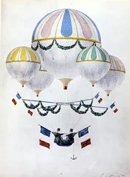Balloon flotilla by Eugène Godard