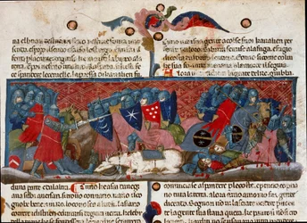 Battle Scene, Armor Warriors Clashing Each Other (Detail)