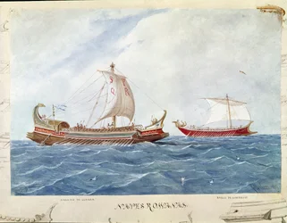 Bireme type gallery under the Roman Republic