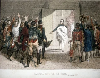 Birth of the King of Rome: Napoleon II (Francis Charles Joseph Napoleon Bonaparte), son of Emperor Napoleon I (1769-1821). 1811-1832.
