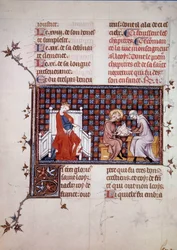 Blanche de Castille directing the education of her son Louis IX