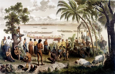 Canoe Race in Bassac, Laos. From 