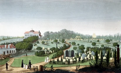 Cemetery of Père Lachaise, circa 1820 - in 