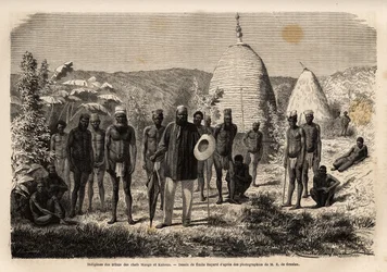 Chief Mango, Whose Kone Tribe Found Refuge in Gatope. Engraving to Illustrate the Voyage to New Caledonia