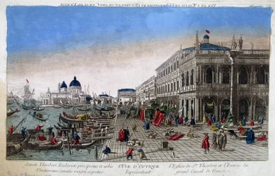 Church of St. Theodore and Entrance to the Grand Canal of Venice