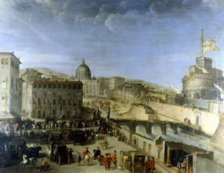 Cortege of the Pope to Ponte S. Angelo in Rome