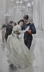 Couple Dancing at a Christmas Ball