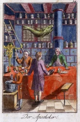 The Apothecary (Pharmacist) in His Workshop. From 