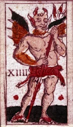 Devil Depicted on a Playing Card (18th Century)