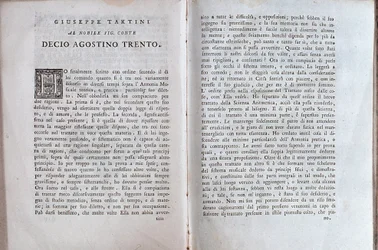 Double page from a music treaty by Giuseppe Tartini