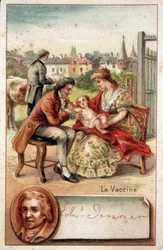 Edward Jenner (1749-1823), an English Doctor, Inoculates a Child with the Smallpox Virus in 1796