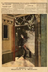 Explosion in the Church of La Madeleine in Paris, the Anarchist Criminal, the Only Victim, Has the Effects of His Own Bomb
