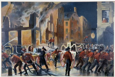 Fire and firefighters in New York