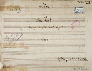 First page of Mithridate, King of Pontus, opera by Mozart (1770)