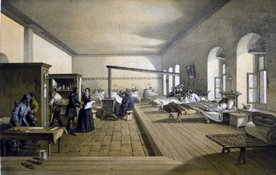 Florence Nightingale at Scutari Hospital in Turkey around 1855
