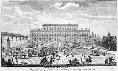 Florence: View of Pitti Palace in the middle of the 18th century