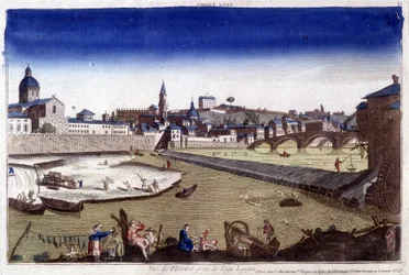 Florence and the river Arno in the 18th century