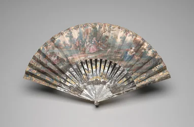 Folding Fan with a Pastoral Scene