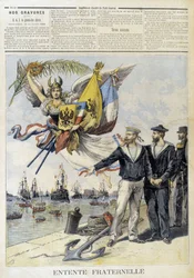 Fraternal Entente (allegorical image of the Franco-Russian Entente) - in “Le Petit Journal”