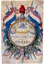 French Revolution: “Liberty, equality, fraternity or death. Unity, indivisibility of the republic”, the revolutionary symbols