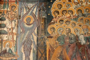 Fresco in the Church of the Koutloumousiou Monastery, Mount Athos, Greece, 2006