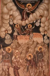 Fresco in the Church of the Koutloumousiou Monastery, Mount Athos, Greece, 2006
