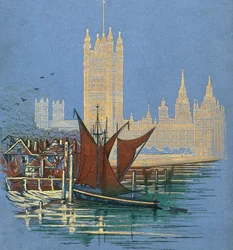 Front cover from the book, London Pictures, published 1890