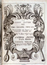 Frontispiece of Il Musico Testore by Zaccaria Tevo