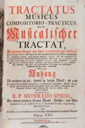 Frontispiece of Tractatus musicus, by Meinrad Spiess
