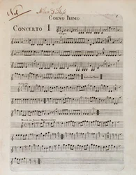 Frontispiece of Musical Score of Six Concertos in 8 Parts by G B Sammartini and J A Hasse