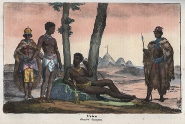 Gonqui Hottentots of the Cape - engraving from “Usi e Costumi di Tutti i Popoli dell