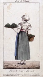 Green bean merchant - in Cris de Paris, early 19th century