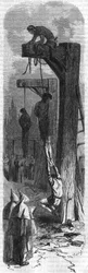 Hanging of Olive Tree the Devil, Barber by Louis XI. Engraving from the 19th Century