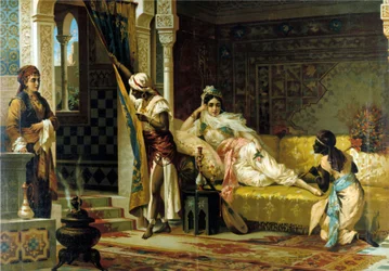 Harem. 19th century chromolithography